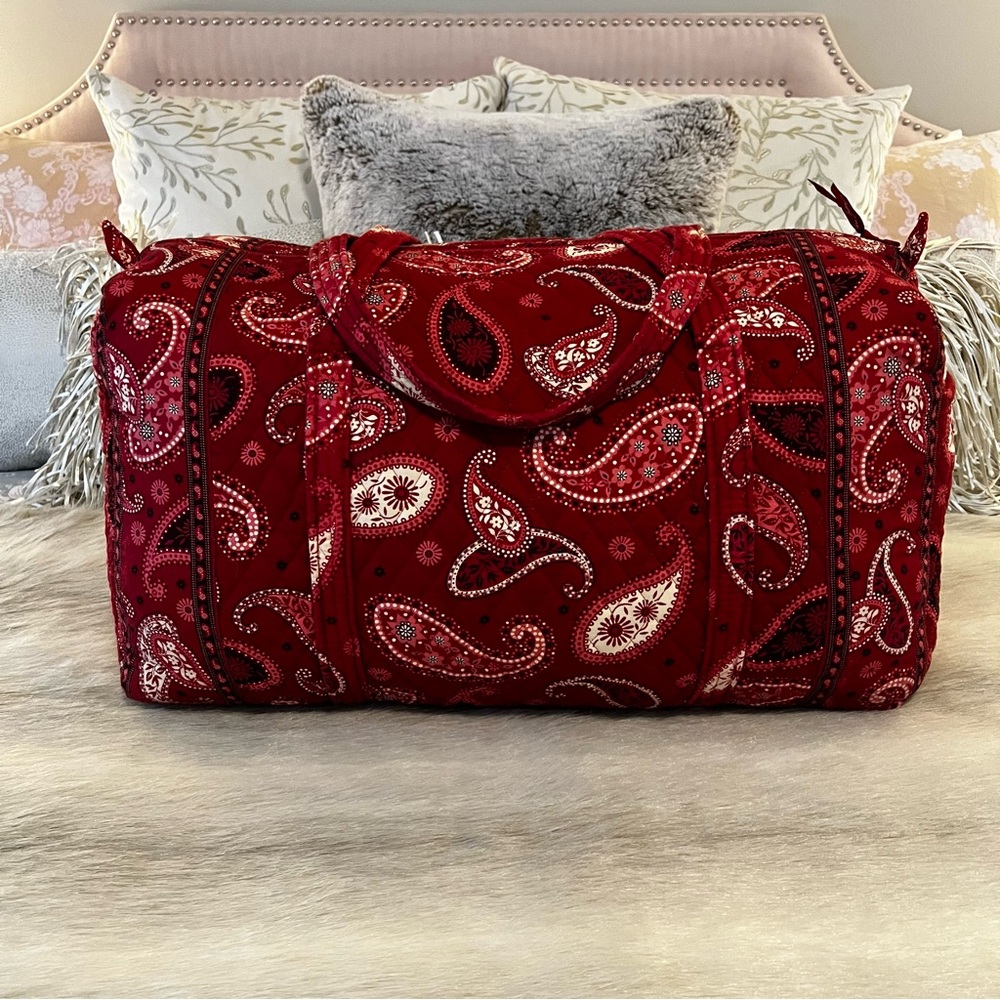 Vera Bradley Red Paisley Travel Bag